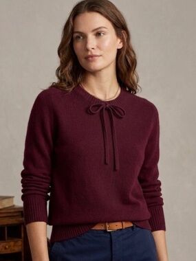 The Kooples┆L┆Cashmere Blend Crewneck Sweater┆Aubergine┆254